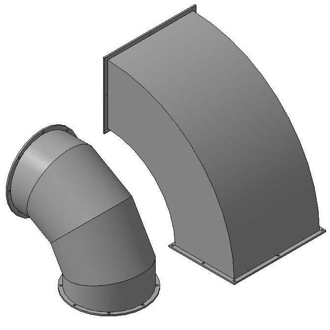 Воздуховоды для систем аспирации воздуха, фасонные части воздуховодов ...