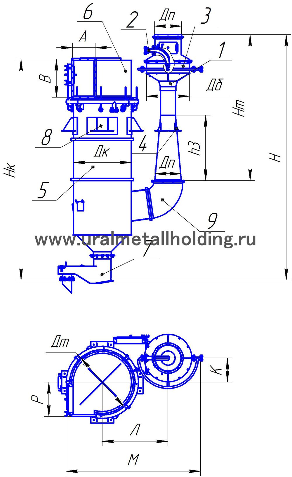 Коагуляционный мокрый пылеуловитель (КМП)