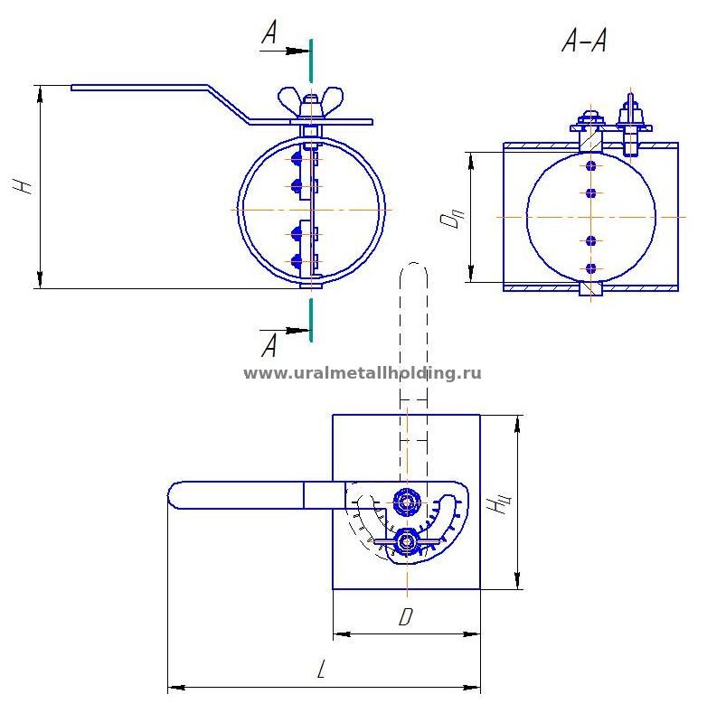изометрический чертеж дроссельного клапана