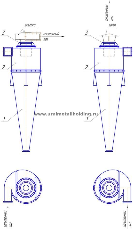 Общий вид циклона УЦ